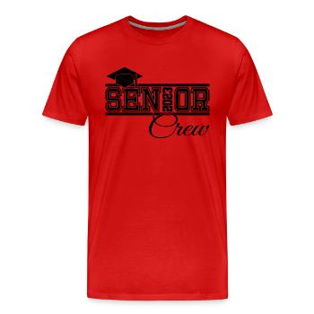 Senior 2023 Crew Proud Crew of Graduated - Men's Premium Organic T-Shirt - red - Front - Damien (186cm)