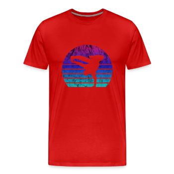 Breakdance Breakdancer Hip Hop Distressed Regardez cadeau - T-shirt bio Premium Homme - rouge - Devant - Damien (186cm)