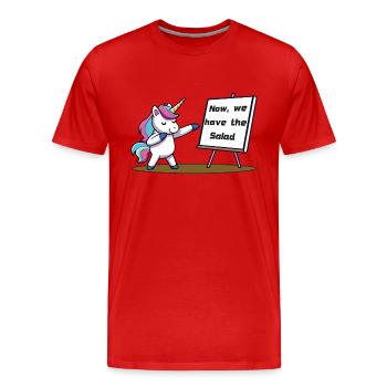 Salat - Männer Premium Bio T-Shirt - Rot - Vorne - Damien (186cm)