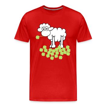 st. Patrick's sheep - T-shirt bio Premium Homme - rouge - Devant - Damien (186cm)