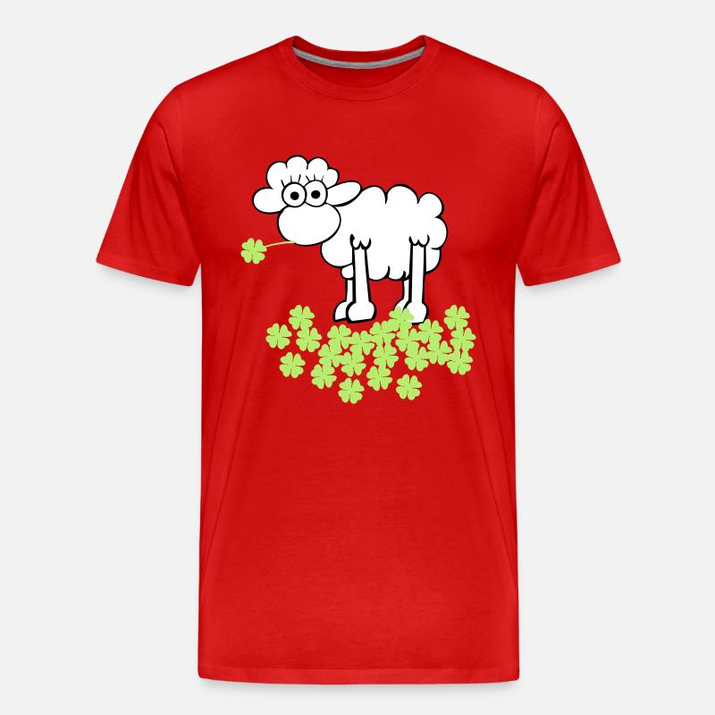 st. Patricks schaf - Männer Premium Bio T-Shirt - Rot
