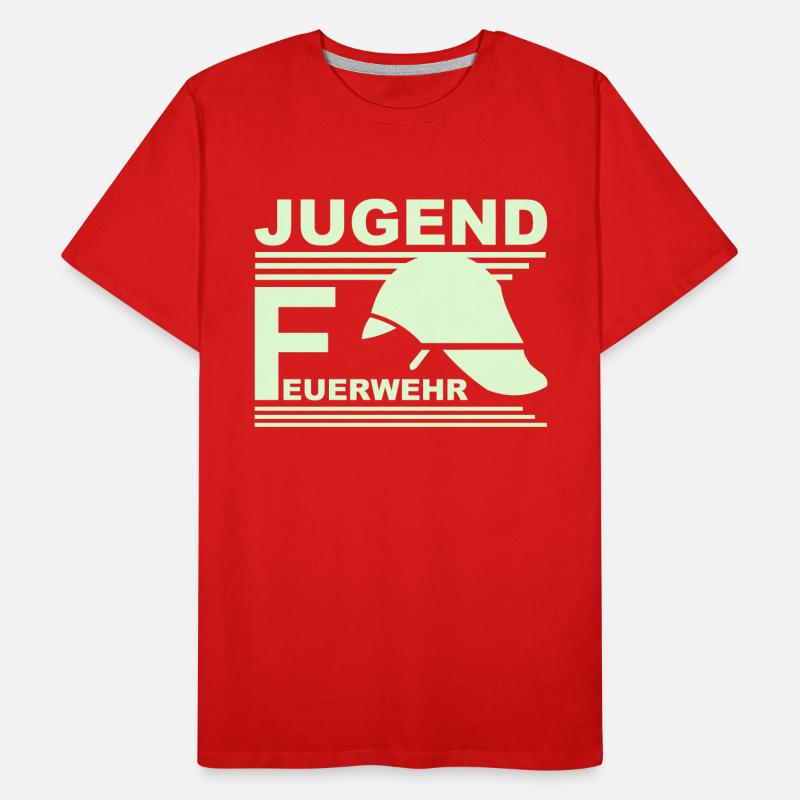 Jugend Feuerwehr Helm Männer Premium Bio T-Shirt