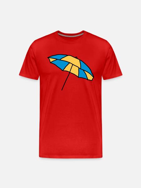 Sonnenschirm - Männer Premium Bio T-Shirt - Rot