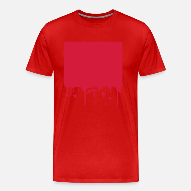 Blut Hintergrund Fläche Rahmen - Männer Premium Bio T-Shirt - Rot