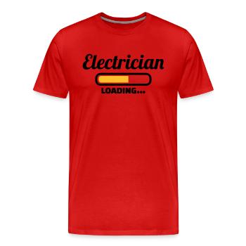 Elektriker - Männer Premium Bio T-Shirt - Rot - Vorne - Damien (186cm)