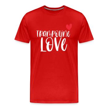Trampoline Love Jumping Fitness Cadeau - T-shirt bio Premium Homme - rouge - Devant - Damien (186cm)