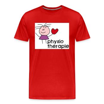 Physiothérapie fille / Physiothérapeute - T-shirt bio Premium Homme - rouge - Devant - Damien (186cm)
