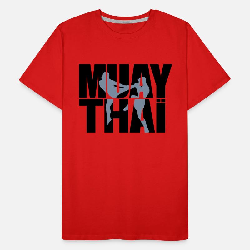 Muay thai logo full Boxe thailandaise T-shirt bio Premium Homme