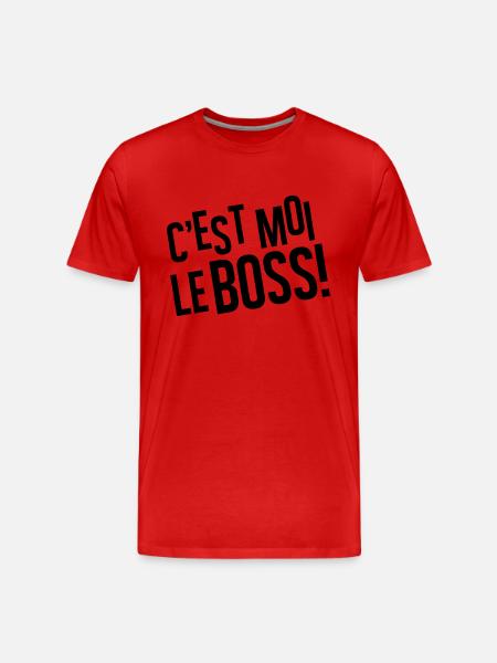 C'est moi le boss - T-shirt bio Premium Homme - rouge