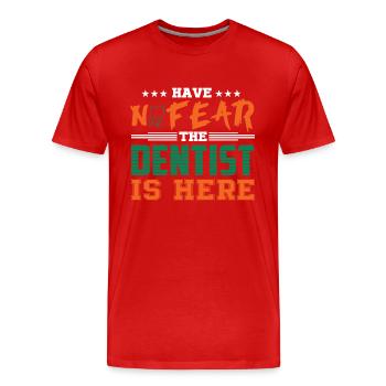 Dentiste Dentiste Dentaire Dentiste profession cadeau - T-shirt bio Premium Homme - rouge - Devant - Damien (186cm)