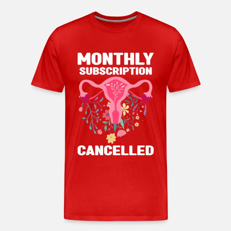 Hysterektomie | Gebärmutter Entfernung Geschenk - Männer Premium Bio T-Shirt - Rot