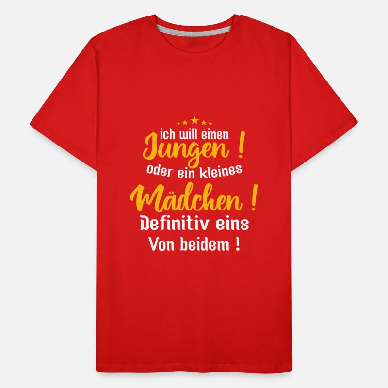 Kleiner Junge | ich will einen jungen oder ein Männer Premium Bio T-Shirt