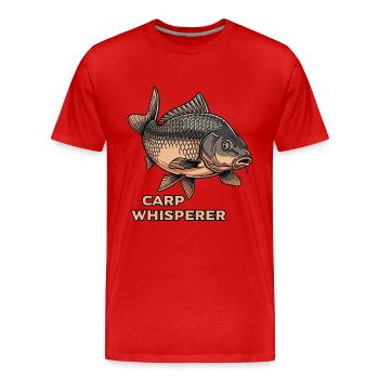 Carp Whisperer Carp Fishing - Men's Premium Organic T-Shirt - red - Front - Damien (186cm)