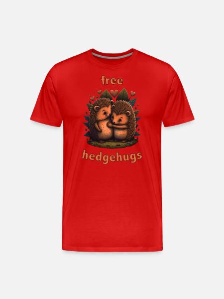 Free Hedgehugs - Männer Premium Bio T-Shirt - Rot