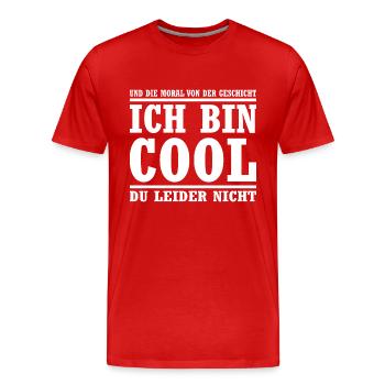Ironisches Sprüche Fun Shirt Ironie Sarkasmus - Männer Premium Bio T-Shirt - Rot - Vorne - Damien (186cm)