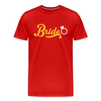 Bride - Men's Premium Organic T-Shirt - red - Front - Damien (186cm)