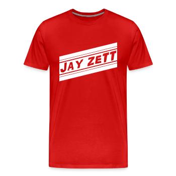 Jay Zett Trainingsjacke - Männer Premium Bio T-Shirt - Rot - Vorne - Damien (186cm)