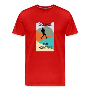 Cool Dads Run Mountains - T-shirt bio Premium Homme - rouge - Devant - Damien (186cm)