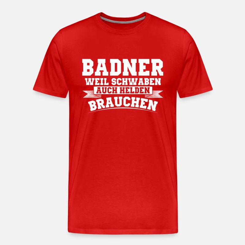 Badisch - Männer Premium Bio T-Shirt - Rot
