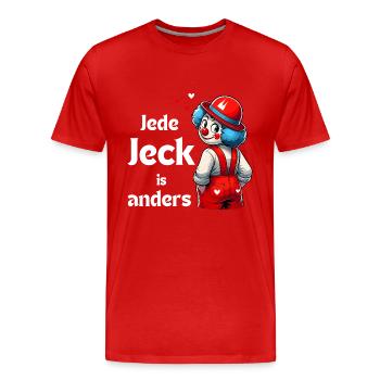 Carnaval Cologne Alaaf Clown Kölsch Rut Wiess Drôle - T-shirt bio Premium Homme - rouge - Devant - Damien (186cm)