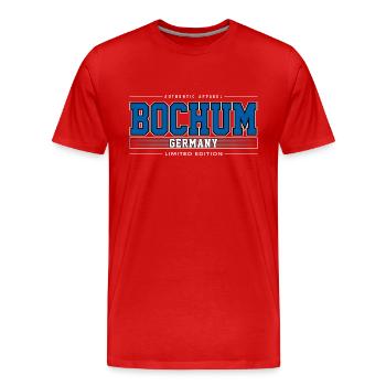Bochum - T-shirt bio Premium Homme - rouge - Devant - Damien (186cm)