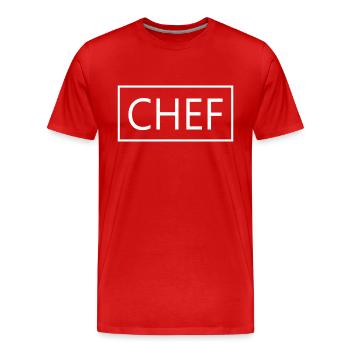 Chef Proud Graduated Chef Culinary Art Student - Men's Premium Organic T-Shirt - red - Front - Damien (186cm)