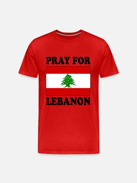 Pray for lebanon - Men's Premium Organic T-Shirt - red