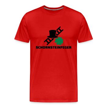 Schornsteinfeger - Männer Premium Bio T-Shirt - Rot - Vorne - Damien (186cm)