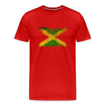 Jamaica - Männer Premium Bio T-Shirt - Rot - Vorne - Damien (186cm)