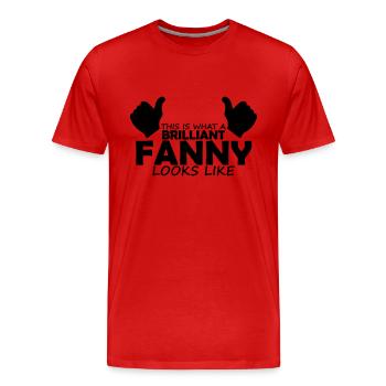 brilliant fanny - Men's Premium Organic T-Shirt - red - Front - Damien (186cm)