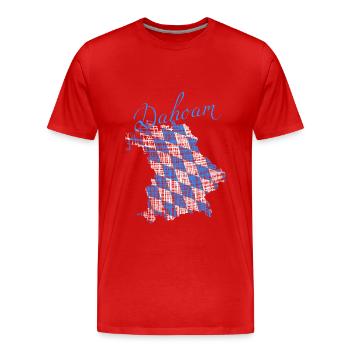 Dahoam, Bayern, Oberbayern - Männer Premium Bio T-Shirt - Rot - Vorne - Damien (186cm)