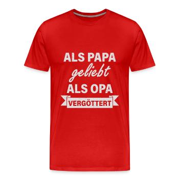 Als Papa Geliebt Als Opa Vergottert - T-shirt bio Premium Homme - rouge - Devant - Damien (186cm)