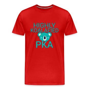 Pharmacie PKA Koalafied - T-shirt bio Premium Homme - rouge - Devant - Damien (186cm)