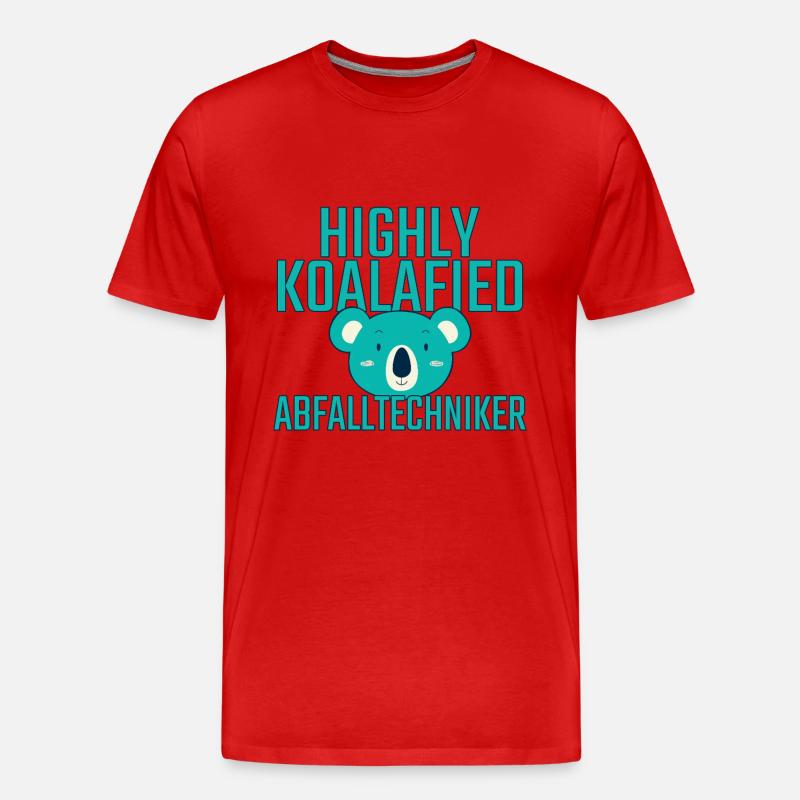 Abfalltechniker Koalafied - Männer Premium Bio T-Shirt - Rot