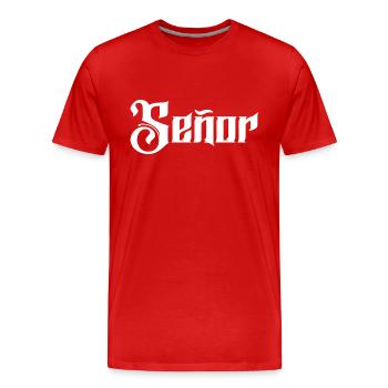 Señor Engagement Groom To Be Wedding Party - Men's Premium Organic T-Shirt - red - Front - Damien (186cm)