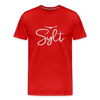 Sylt Möwen Nordseeküste Insel Sylt - Männer Premium Bio T-Shirt - Rot - Vorne - Damien (186cm)