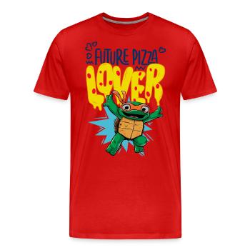 TMNT Mutant Mayhem Future Pizza Lover With Mikey - Men's Premium Organic T-Shirt - red - Front - Damien (186cm)