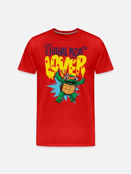 TMNT Mutant Mayhem Future Pizza Lover With Mikey - Men's Premium Organic T-Shirt - red