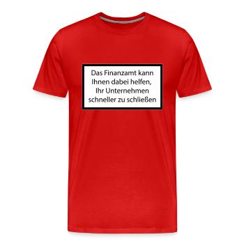 Finanzamt macht Firma zu - Männer Premium Bio T-Shirt - Rot - Vorne - Damien (186cm)