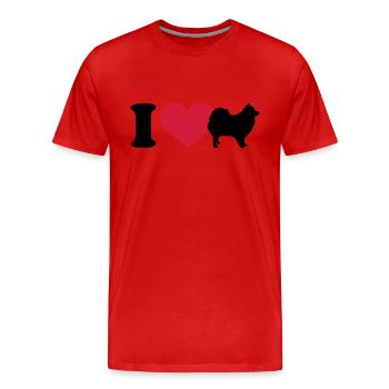 Spitz - Männer Premium Bio T-Shirt - Rot - Vorne - Damien (186cm)