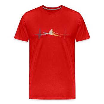 Rameur Heartbeat Rameur Rameur - T-shirt bio Premium Homme - rouge - Devant - Damien (186cm)