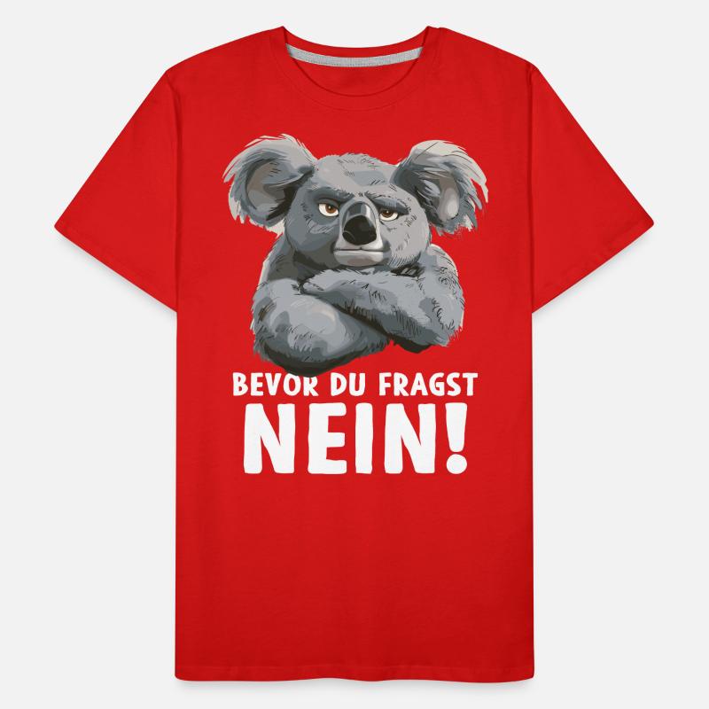 Koala Cute Koala Bear Before I Ask No Men's Premium Organic T-Shirt