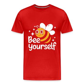 abeille abeille apicultrice abeille abeille - T-shirt bio Premium Homme - rouge - Devant - Damien (186cm)