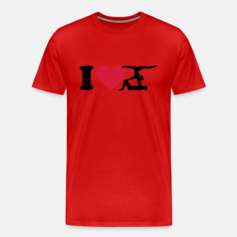 Akrobatik - Männer Premium Bio T-Shirt - Rot