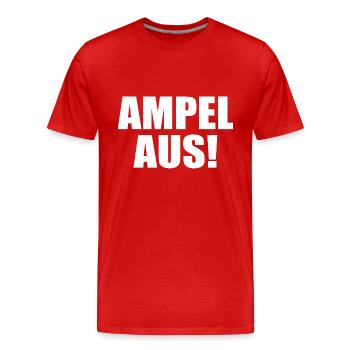 Ampel aus - Männer Premium Bio T-Shirt - Rot - Vorne - Damien (186cm)