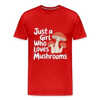Pilz Pilze Funghi Champignon - Männer Premium Bio T-Shirt - Rot - Vorne - Damien (186cm)