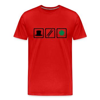 Schornsteinfeger - Männer Premium Bio T-Shirt - Rot - Vorne - Damien (186cm)
