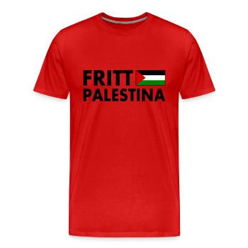 Fritt palestina - Men's Premium Organic T-Shirt - red - Front - Damien (186cm)