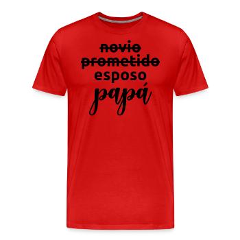 Esposo To Papa Married Men Funny Pregnancy Gift - T-shirt bio Premium Homme - rouge - Devant - Damien (186cm)