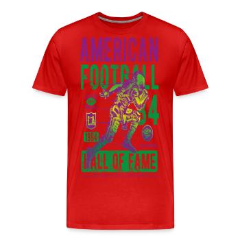 American Football - Männer Premium Bio T-Shirt - Rot - Vorne - Damien (186cm)